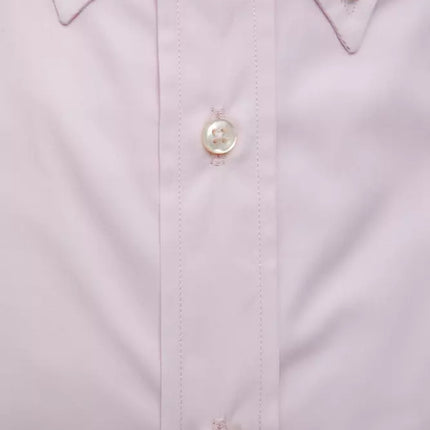 Elegant roze katoenen button-down shirt