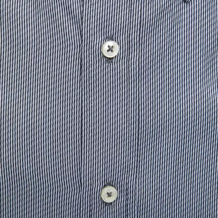 Elegant blauw katoenen button-down shirt