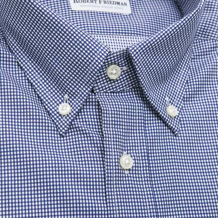 Elegant blauw katoenen button-down shirt