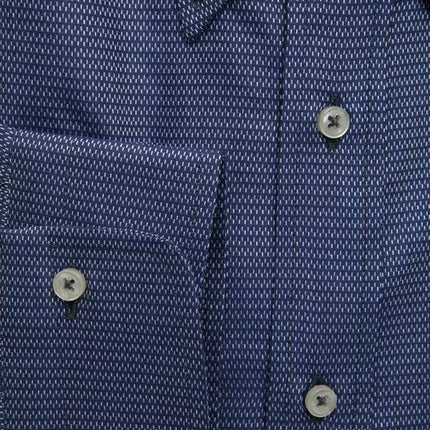 Elegant blauw katoenen knopdown -shirt