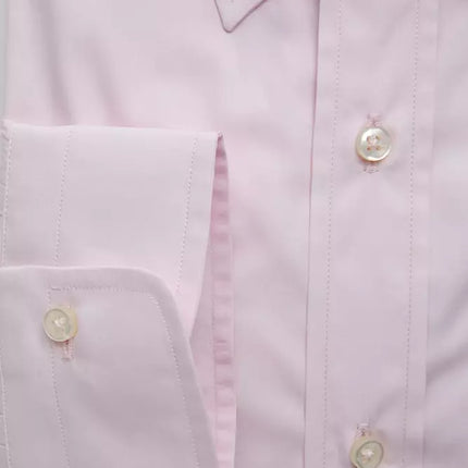 Elegant roze katoenen button-down shirt