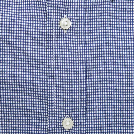 Elegant blauw katoenen button-down shirt