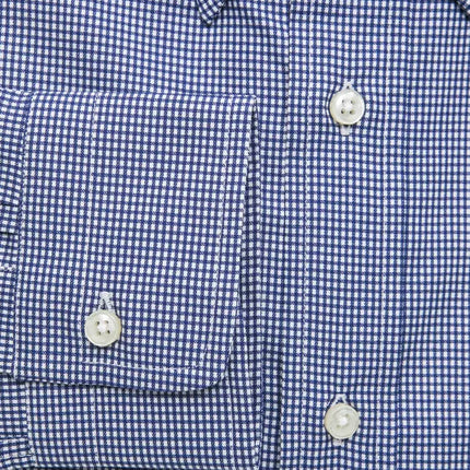 Elegant blauw katoenen button-down shirt