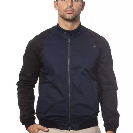 Bomber bleu élégant - couture masculine