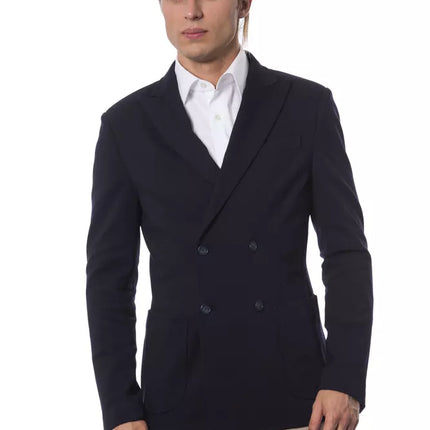 Blazer élégant à double seins en bleu