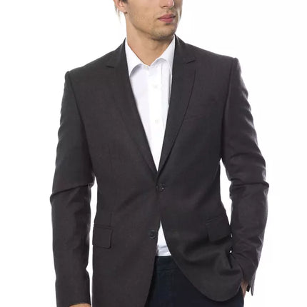 Blazer pour hommes en laine grise élégante