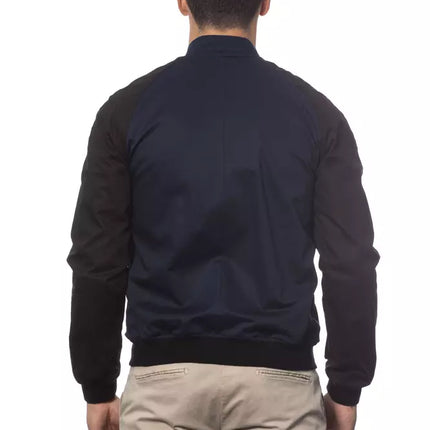 Bomber bleu élégant - couture masculine