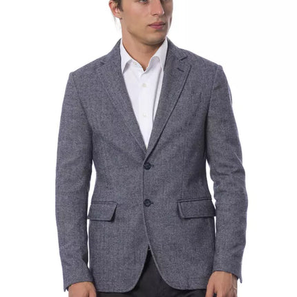 Elegant Blue Single Breasted Blazer