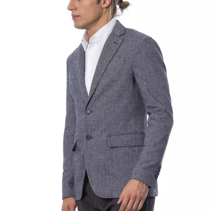 Elegant Blue Single Breasted Blazer