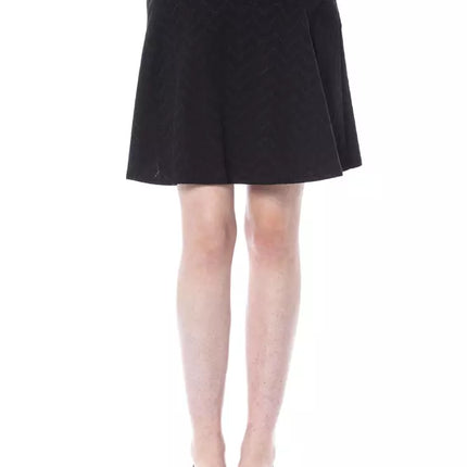 Black Polyester Women Skirt