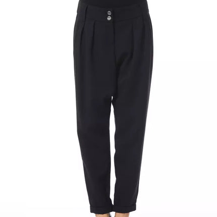 Black Polyester Women Pants