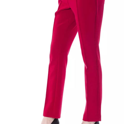 "Fuchsia Polyester Women Pant"