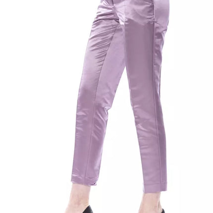 Purple Cotton Women Pant