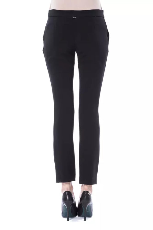 Black Polyester Women Pants