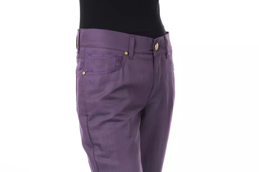 Purple Cotton Women Pants