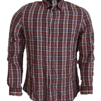 Camicia da uomo in cotone multicolore