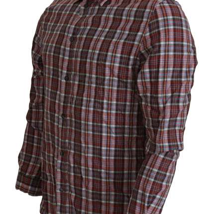 Camicia da uomo in cotone multicolore