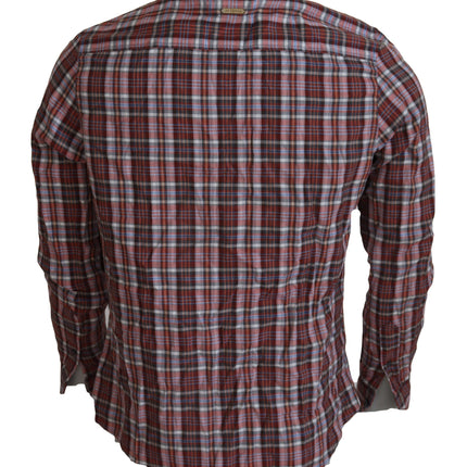 Camicia da uomo in cotone multicolore