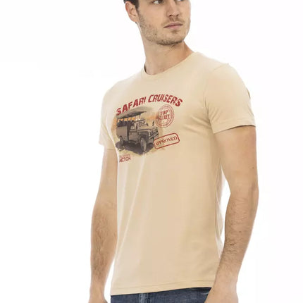 Camiseta de lujo de manga corta beige