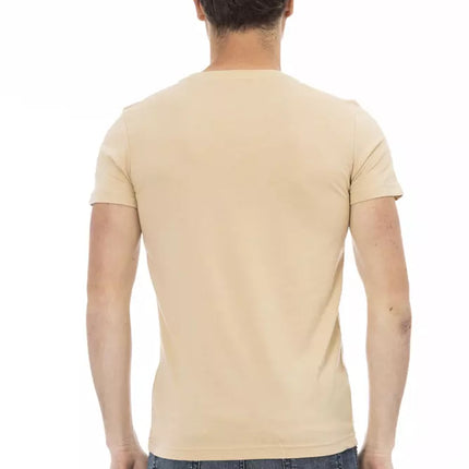 Camiseta de lujo de manga corta beige