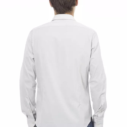 Strak grijs slank fit designer shirt