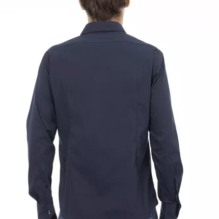 Strak blauw slank-fit designer shirt