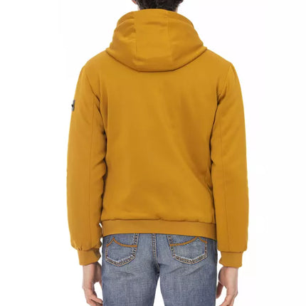 Veste à capuche courte jaune élégante