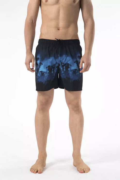 Short de plage imprimé chic avec logo brodé