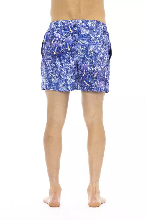 Shorts de plage imprimés en bleu clair chic