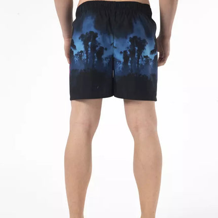 Short de plage imprimé chic avec logo brodé