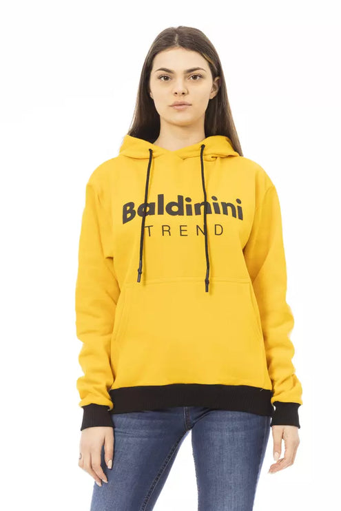 "Yellow Cotton Women Sweater"