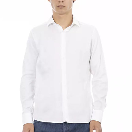 Elegant slanke fit wit katoenen shirt