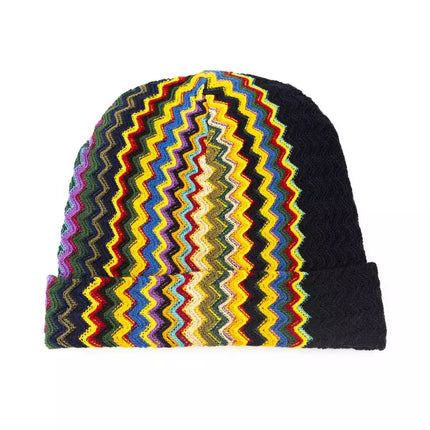 Gorro de fantasía geométrica en mezcla de lana