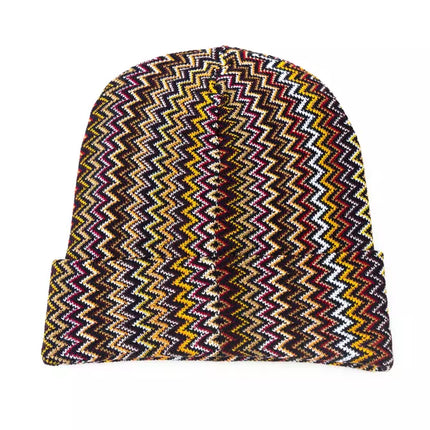 Gorro de lana de fantasía geométrica