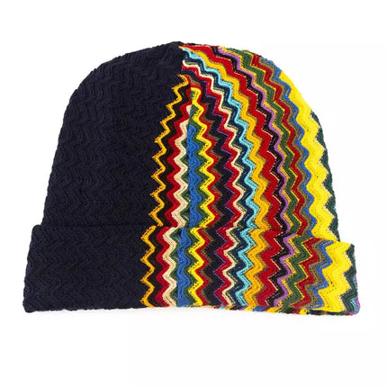 Gorro de fantasía geométrica en mezcla de lana