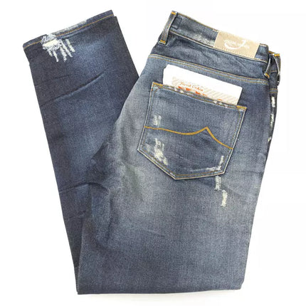 Eleganti jeans a gamba dritta con strati chic