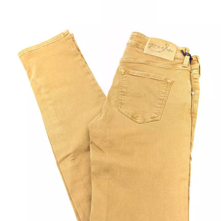 Jeans designer di ispirazione vintage chic di beige