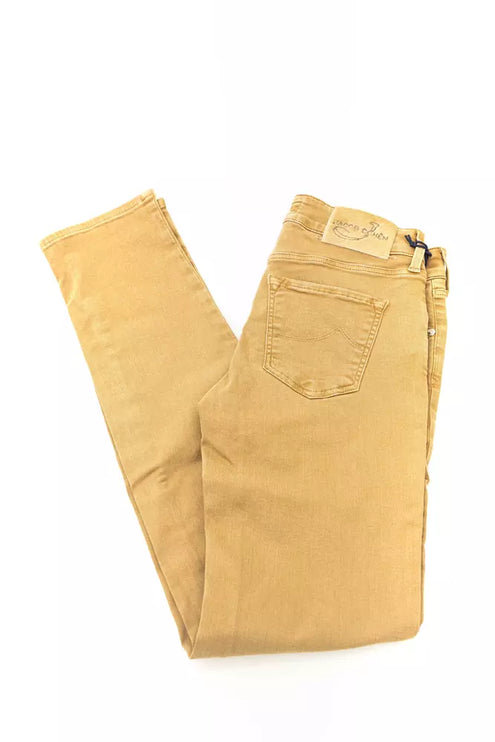 Jeans designer di ispirazione vintage chic di beige