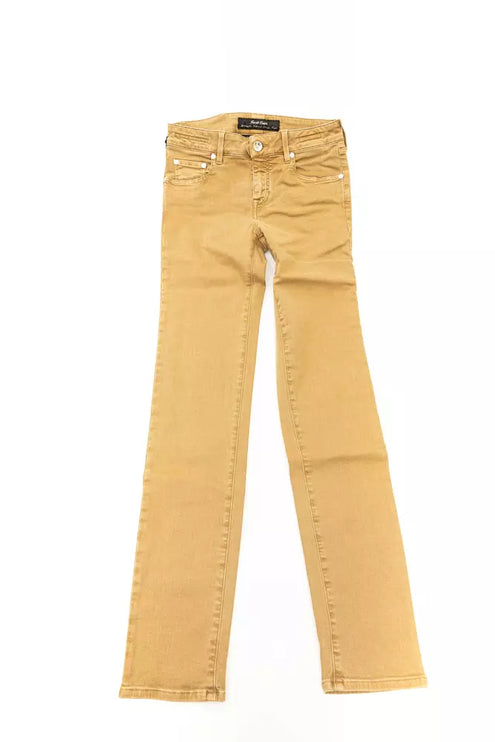 Jeans designer di ispirazione vintage chic di beige