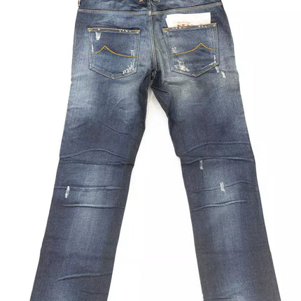 Eleganti jeans a gamba dritta con strati chic