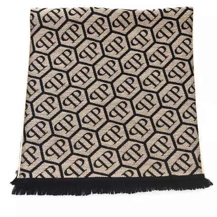 Elegant Monogram Fringed Scarf