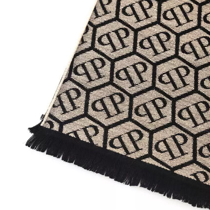 Elegant Monogram Fringed Scarf