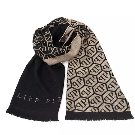 Elegant Monogram Fringed Scarf