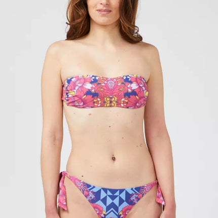 Fuchsia Polyester Women Bikini