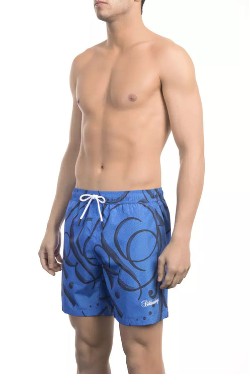 Shorts de natation imprimés en bleu élégant