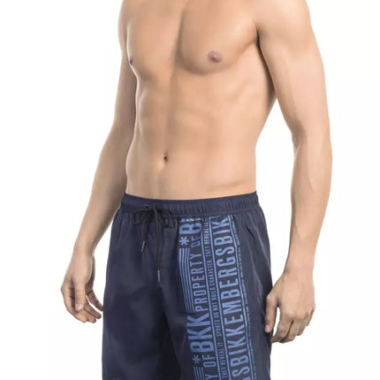 Pantalones cortos de natación estampados azules elegantes