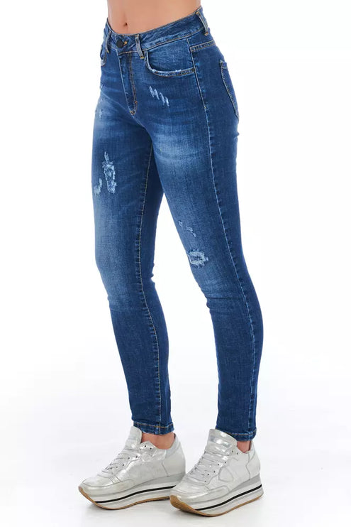 Jeans de mezclilla de lavado con elegancia para estilo sofisticado