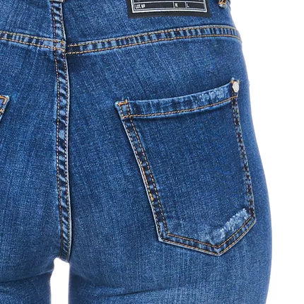 Jeans de mezclilla usados ​​elegantes