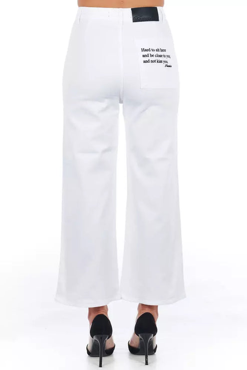 Pantalon élevé d'élégance blanche