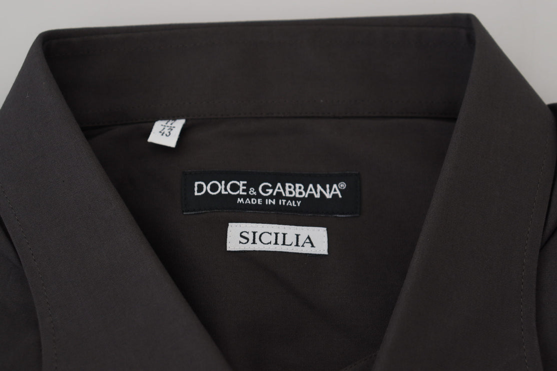 Camisa de vestir elegante gris Sicilia Fit